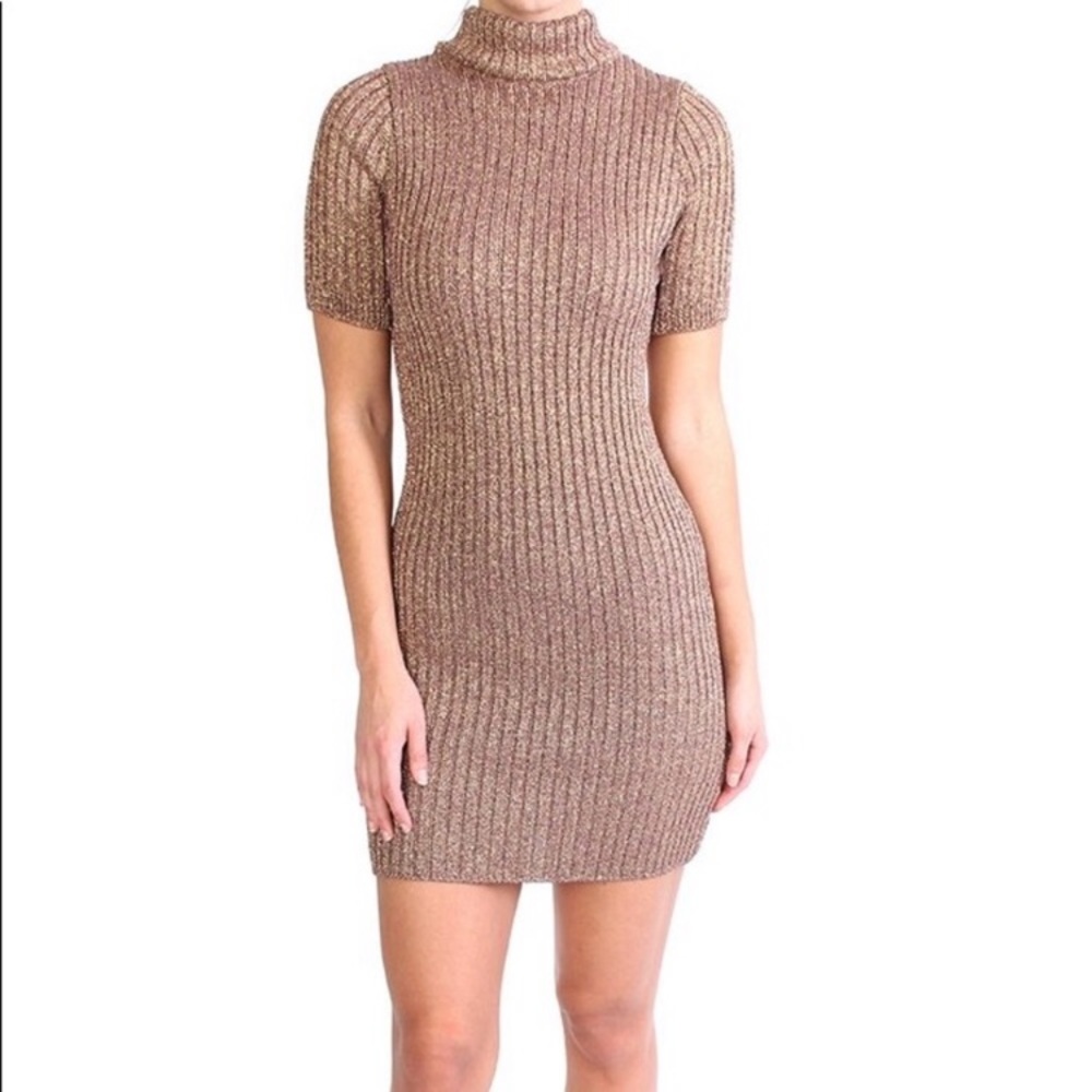For Love & Lemons Knitz sparkle sweater dress